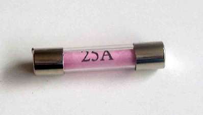Glass Fuse 25 Amp GFS3025